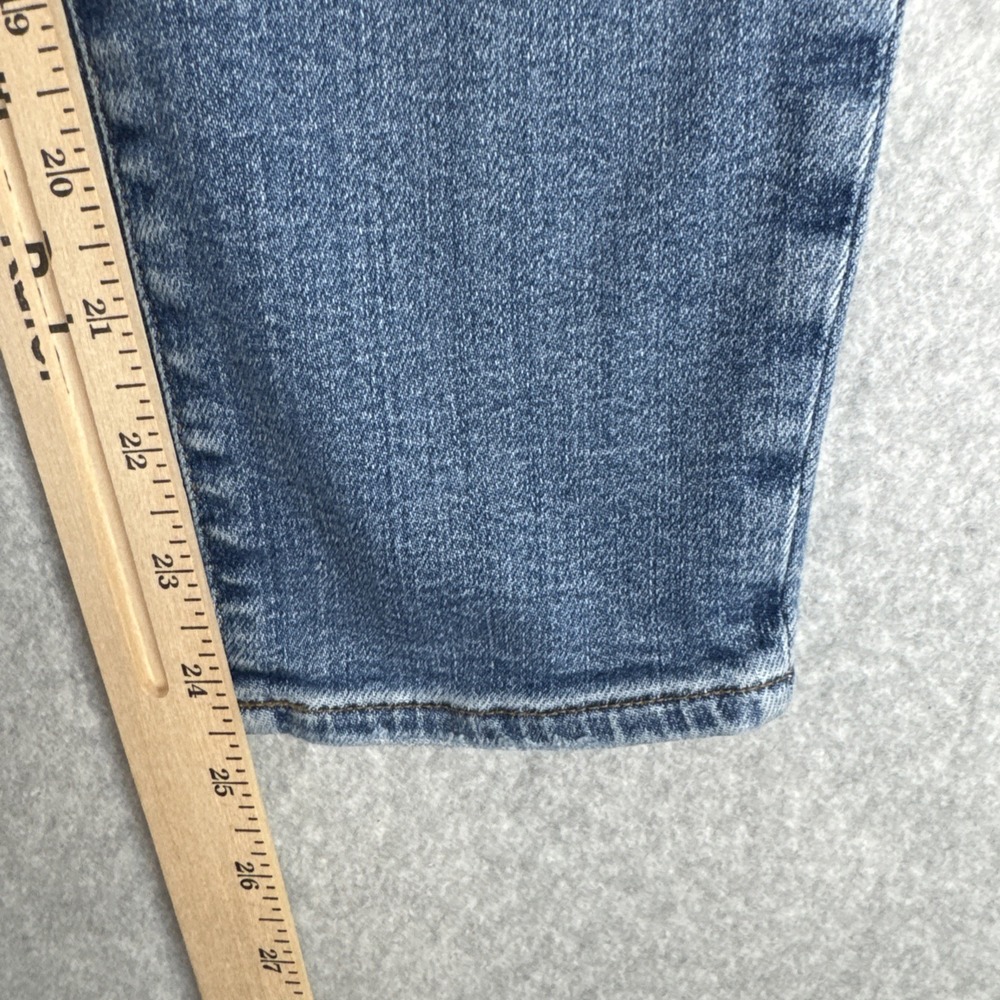 Madewell Mid Rise Skinny Crop Jeans Women Sz 30 Blue Wash Stretch Button Fly - Picture 6 of 8